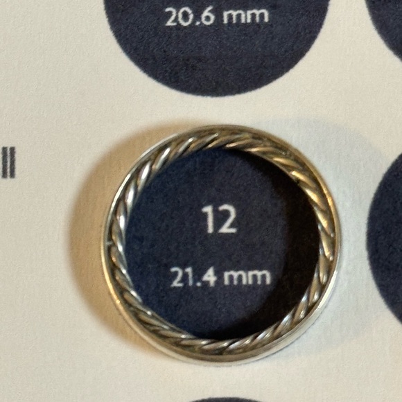 David Yurman Men's silver Band - Picture 4 of 4